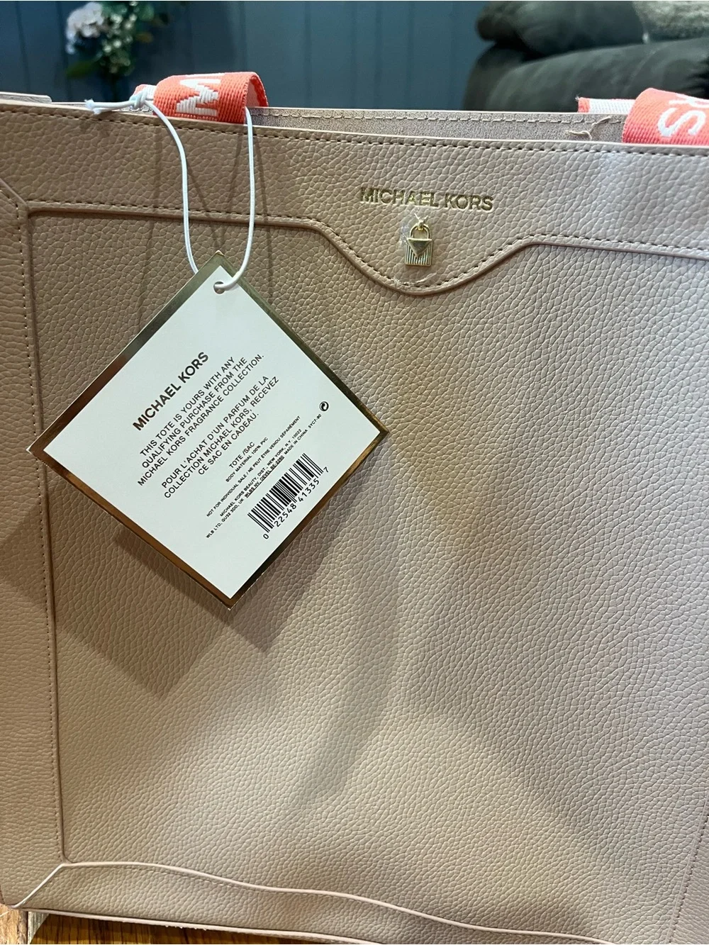 Michael Kors Limited Edition Tote Bag NWT Blush Beige Pink Logo Handle Shopper